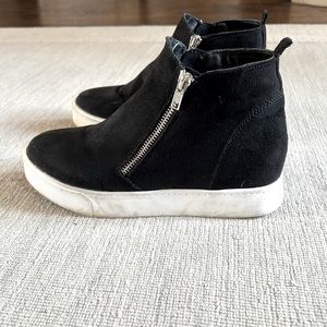 Soda black suede booties.  Size 8